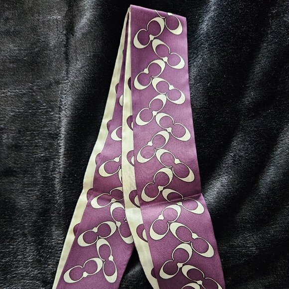 Coach F30068 Bias Signature Skinny Silk Scarf - Picture 1 of 3